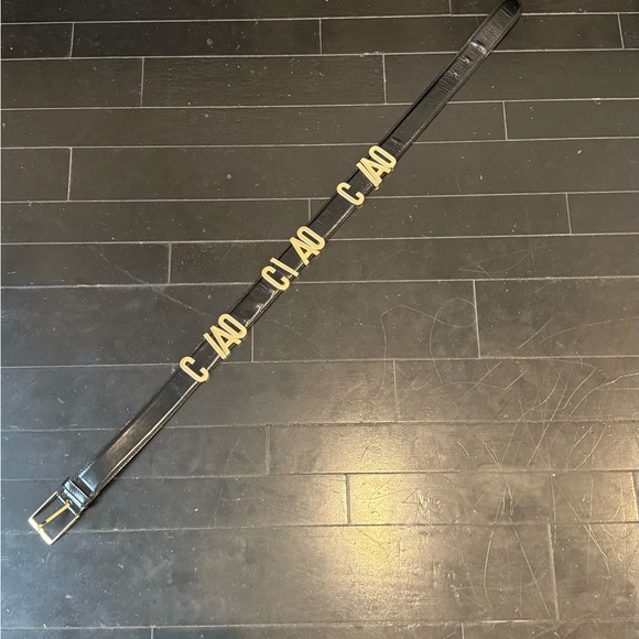 Moschino Black and Gold ciao Belt - Picture 1 of 2